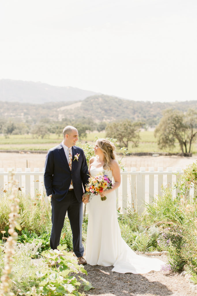 Bride and groom at Beltane Ranch