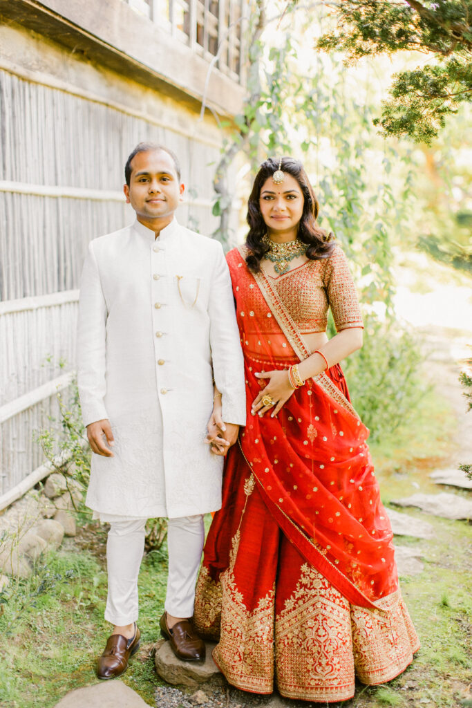 Indian bride and groom at Hakone Gardens