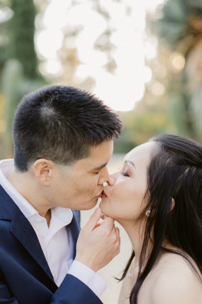Editorial engagement portraits at the Stanford Cactus Garden
