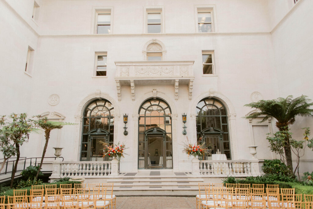 Ceremony details at Flood Mansion in San Francisco
