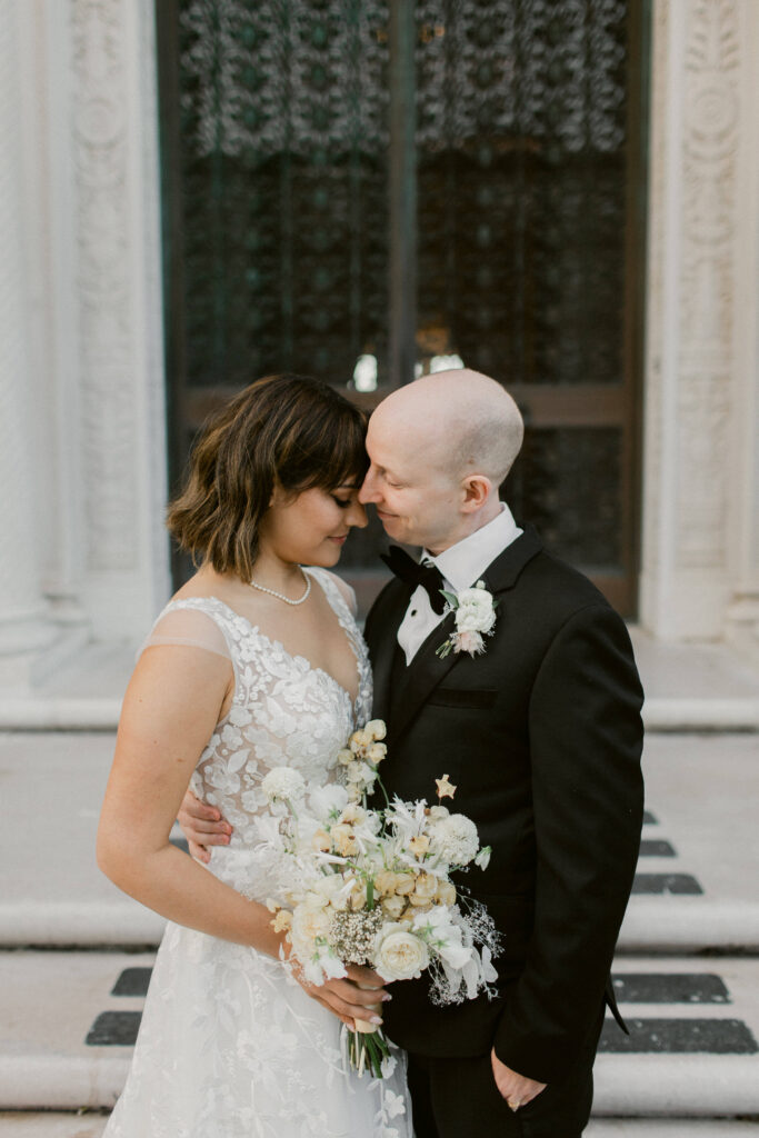Quiet wedding portraits captured during a refined fall wedding