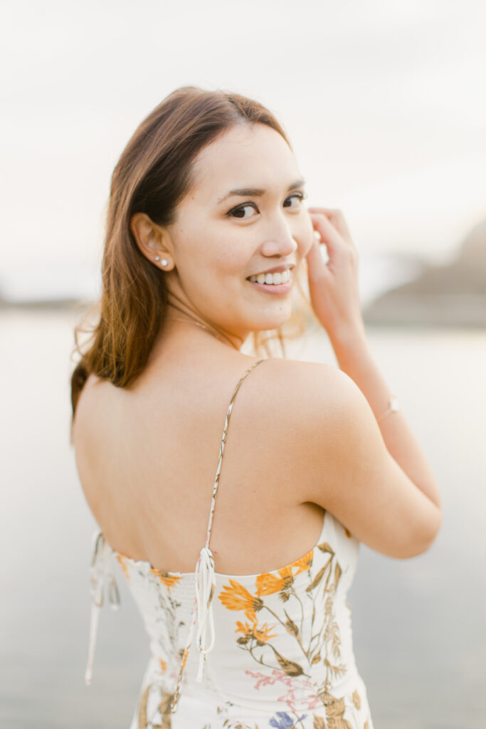 Soft natural light portrait at Sutro Baths
