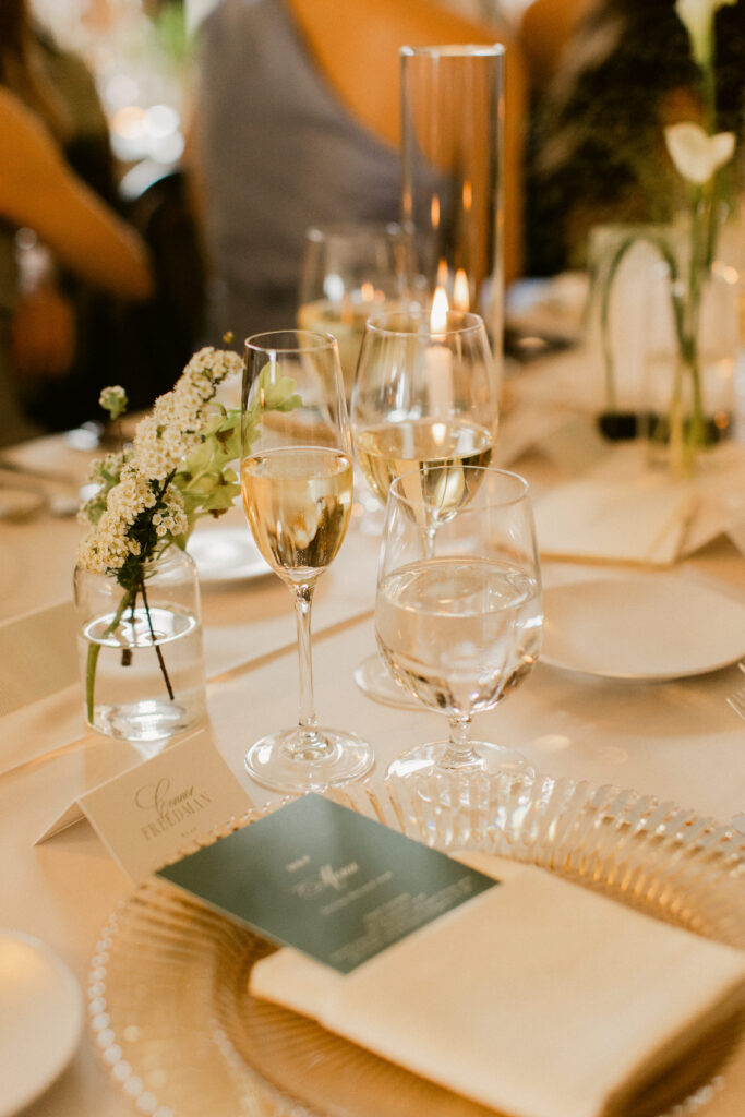 Candlelit reception details