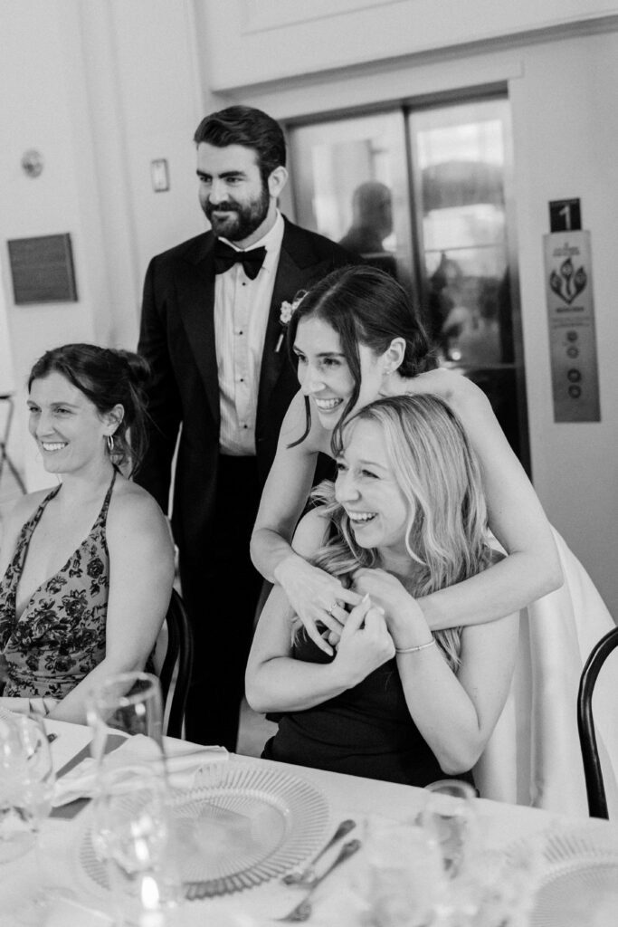 Black and white reception photo