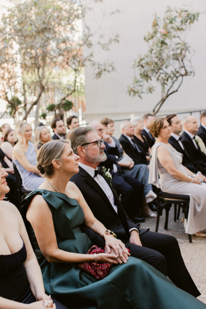 Groom's parents during Flood Mansion ceremony